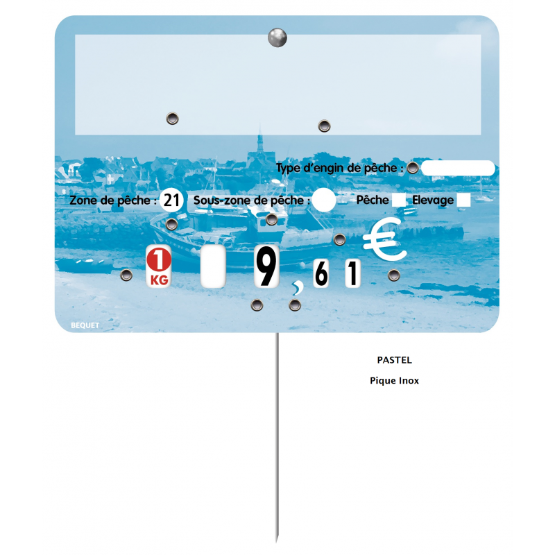 Etiquettes pique-prix neutres à roulettes - lot...