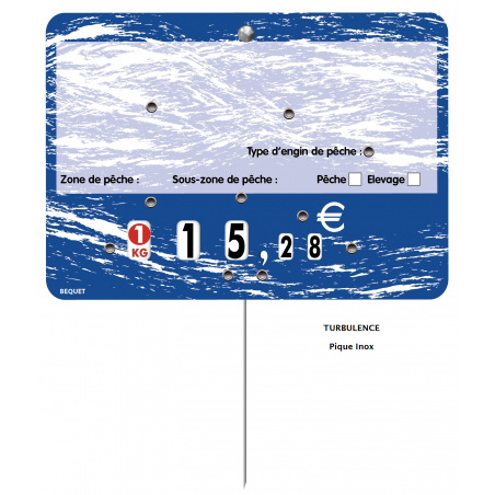 Etiquettes pique-prix neutres à roulettes - lot de 10 - design basique