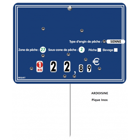 Etiquettes pique-prix neutres à roulettes - lot de 10 - design basique