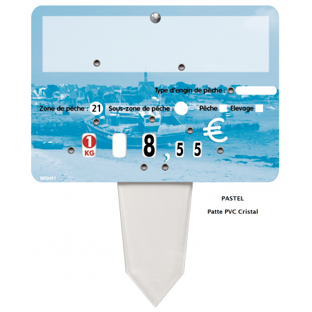 Etiquettes pique-prix neutres à roulettes - lot de 10 - design basique