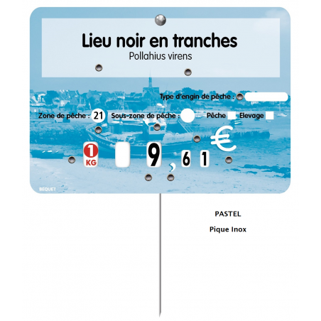 Etiquettes pique-prix à roulettes, avec texte personnalisé - Design basique