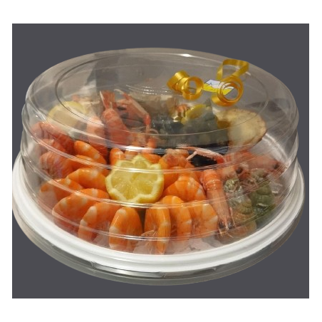 Plateau fruits de mer réutilisable rond 35 cm - Colis de 32 - Némo