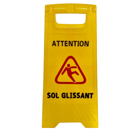 Pancarte Jaune "Attention Sol Glissant"