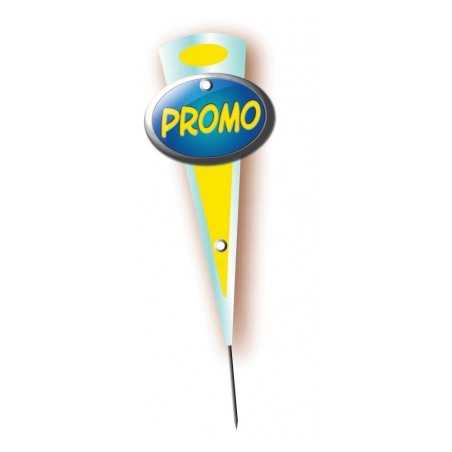 Miniflèche 6x14cm "Promo" bleue - Lot de 10