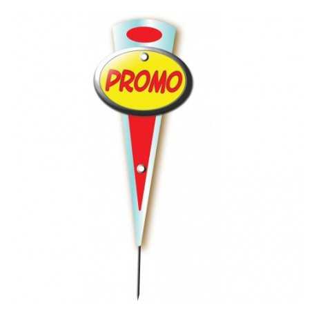 Miniflèche 6x14cm "Promo" rouge - Lot de 10