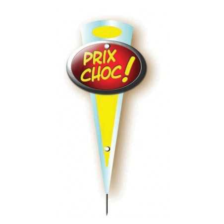 Miniflèche "Prix Choc" rouge, pique inox - Lot de 10