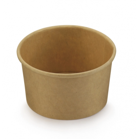 Pot à sauce (X1000) carton brun 10cl + couvercle