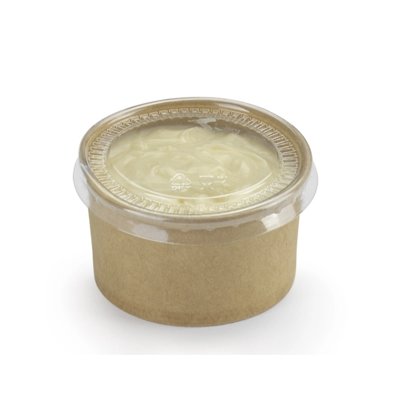 Pot à sauce (X1000) carton brun 10cl + couvercle