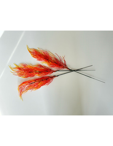 Branches Herbe de Corail Jaune-Orange x 5 - H49cm