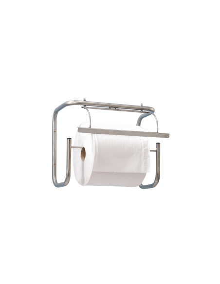 Dérouleur mural pour bobine papier - Inox - Largeur 35 cm