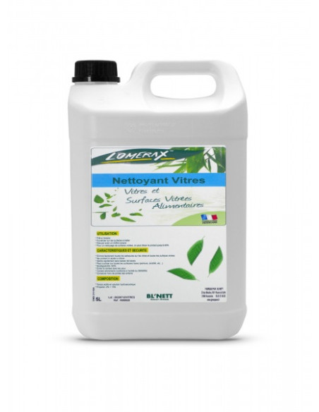 Nettoyant vitres 5L prêt à l'emploi spécial vitres et surfaces alimentaires - COLIS DE 4