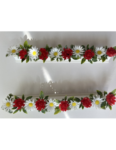 Barrettes modèle MARGUERITES / ROSES - Boîte de 12 pièces