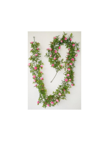 Guirlande de ROSES roses - Longueur 165 cm - VENDU A L'UNITÉ