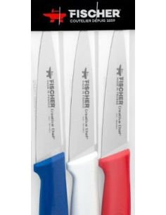 Ensemble de 3 Couteaux Office Bleu / Blanc / Rouge - FISCHER 2