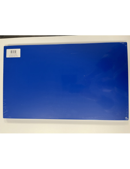 PLANCHE A DECOUPER 50X30X2CM BLEUE LISSE A PIEDS