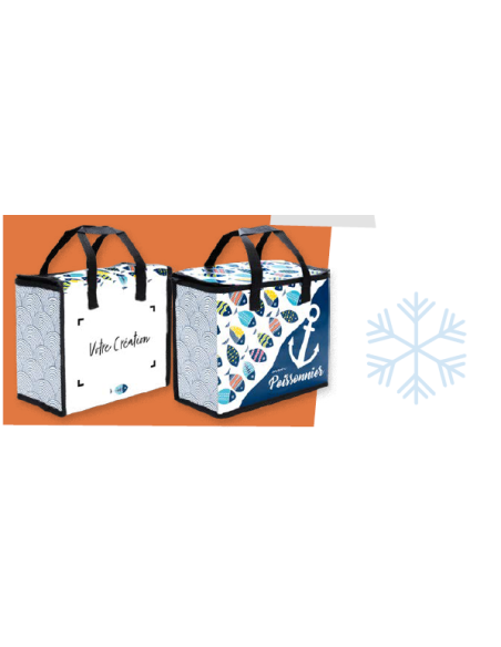 Sacs glacières isothermes NEUTRE impression POISSONNIER (x250)