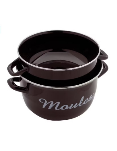 Marmites à moules NOIRES marquage "Moules" -...