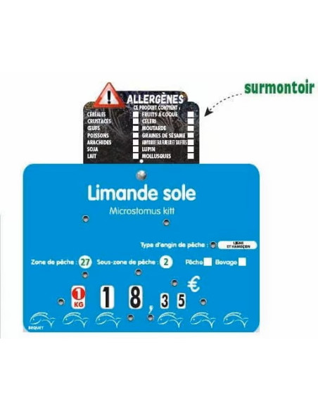 Surmontoir Allergènes - Lot de 10