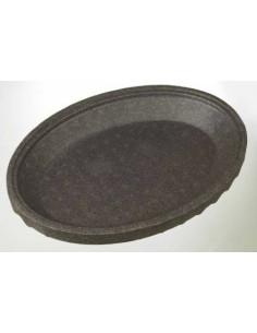Plateaux polystyrène Ovales 70x40cm NOIR (x33) - PSE