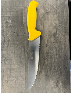 Couteau à poisson à dents 24 cm moulé jaune - AU NAIN