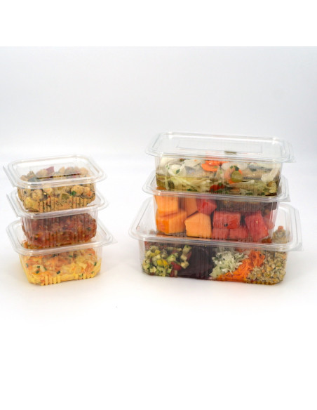 BARQUETTE FRAICHEUR AVEC COUVERCLE 1000 GRS -30° A 40°C 19.X12.5X6.5 CM (50 U)