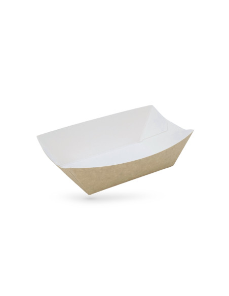 BARQUETTE BATEAU SNACKING 750ML GAMME KRAFT BRUN 13.8X8.5X5.3 CM (25 U)