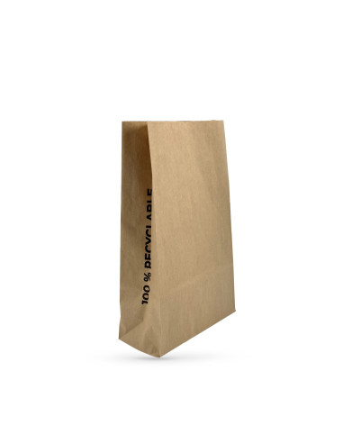 SAC EN PAPIER KRAFT BRUN 22X10X35 CM 70 GRS...