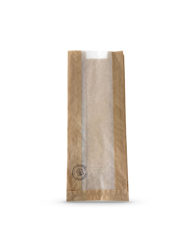 SAC PAPIER BRUN A FENETRE BIOCOMPOSTABLE...