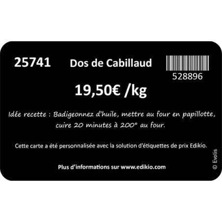 Pack d'impression d'étiquettes "Flex" EDIKIO