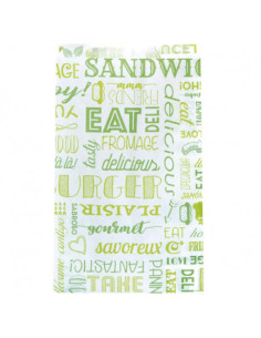 SACHET HAMBURGER INGRAISSABLE 34G/M2 14+7x22CM BL/VERT...