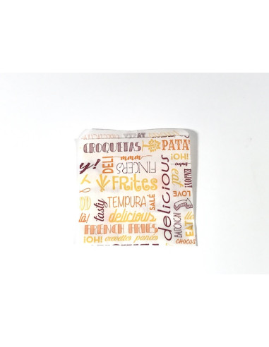 SACHET FRITES INGRAISSABLE 34G/M² 12X12CM BLANC...