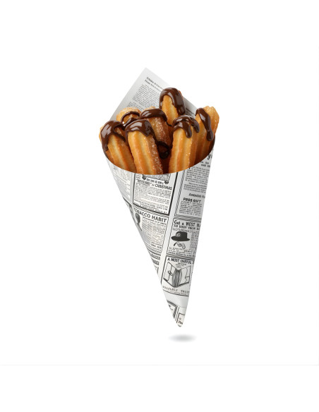 CORNET 400 G MODELE « TIMES » BLANC PARCHEMIN INGRAISSABLE 24X34 CM (250 U)