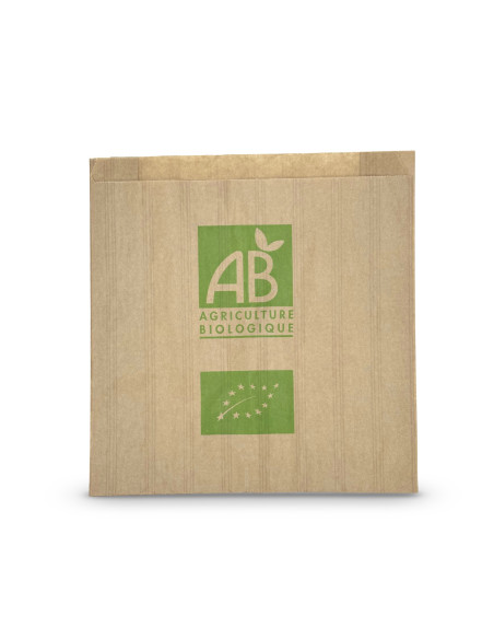 SAC FRUITS 2 KG KRAFT BRUN EXOTIC TRAITÉ WS BIO 40G 24+7.5+7.5X26 CM (500 U)