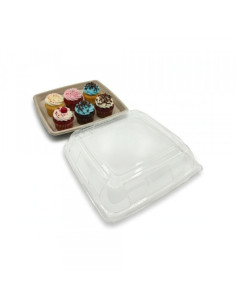 COUVERCLE PET TRANSPARENT 32X32X7 CM POUR PLATEAU REPAS... 2