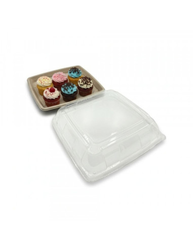 COUVERCLE PET TRANSPARENT 32X32X7 CM POUR...