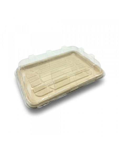COUVERCLE PET TRANSPARENT 35X24X6 CM POUR PLATEAU REPAS (50 U)