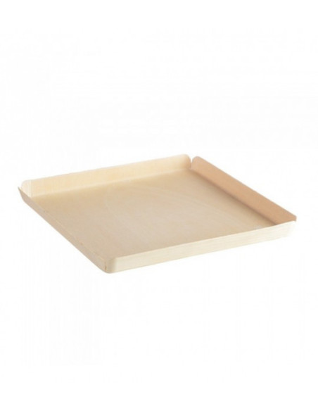 PLATEAU EN BOIS MADERA 24X24X2 CM (couvercle vendu séparément) (100 U)