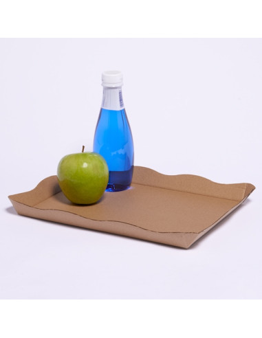 PLATEAU REPAS GAMME KRAFT 26.5X19.8X3 CM (200 U)