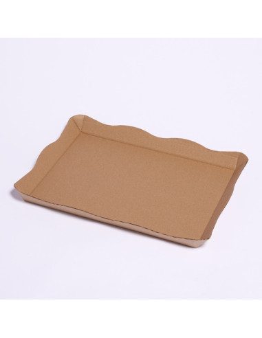 PLATEAU REPAS GAMME KRAFT 26.5X19.8X3 CM (200 U)