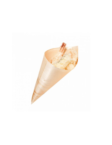 CONE EN FEUILLE DE PEUPLIER H.12.5 CM (2500 U)