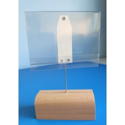 Porte étiquette transparent 110x70mm, pique inox  - Lot...
