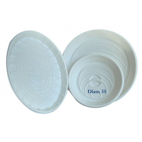 Plateau fruits de mer réutilisable rond 35 cm - Colis de 32 - Némo