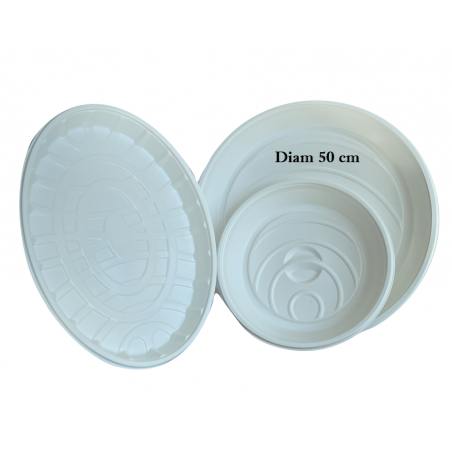 Plateau fruits de mer réutilisables rond 50 cm - Colis de 30 - Némo