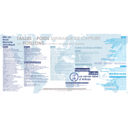 Panneau " Tailles et Poids des Poissons"